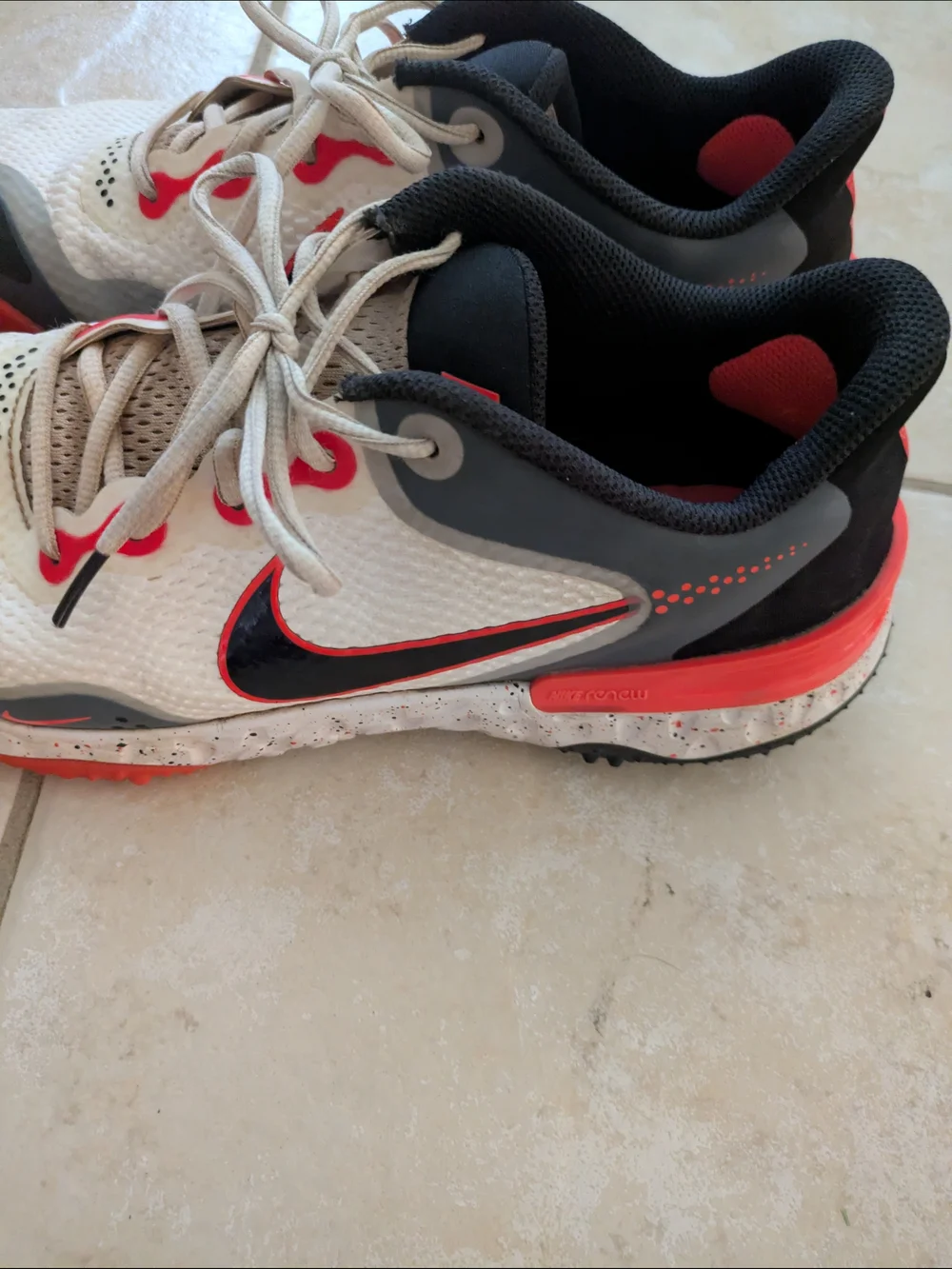 Men's Nike White, Coral and Black Running Shoes